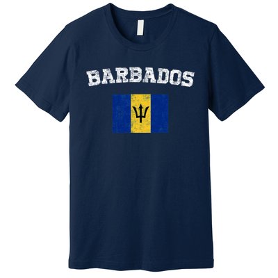 Barbadian Flag Vintage Barbados Premium T-Shirt