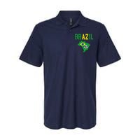 Brazil Flag Vintage Brazilian Soccer Fan Futebol Softstyle Adult Sport Polo