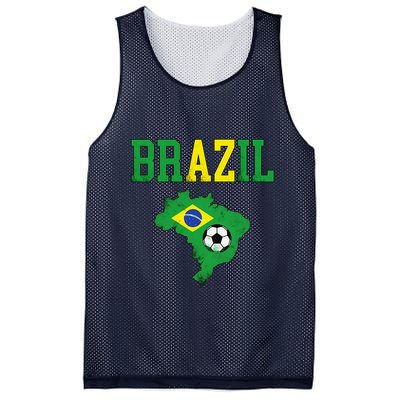 Brazil Flag Vintage Brazilian Soccer Fan Futebol Mesh Reversible Basketball Jersey Tank