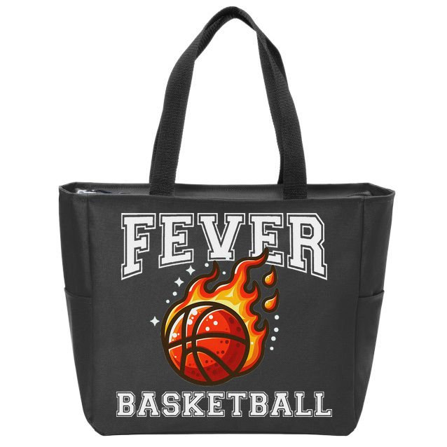 Basketball Fever Vintage Zip Tote Bag