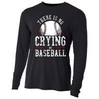 Baseball Fan Vintage There Is No Crying In Baseball Cooling Performance Long Sleeve Crew