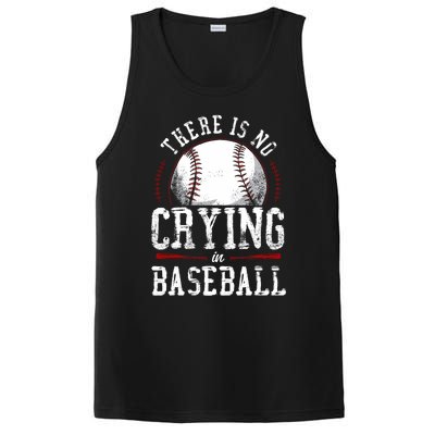 Baseball Fan Vintage There Is No Crying In Baseball PosiCharge Competitor Tank