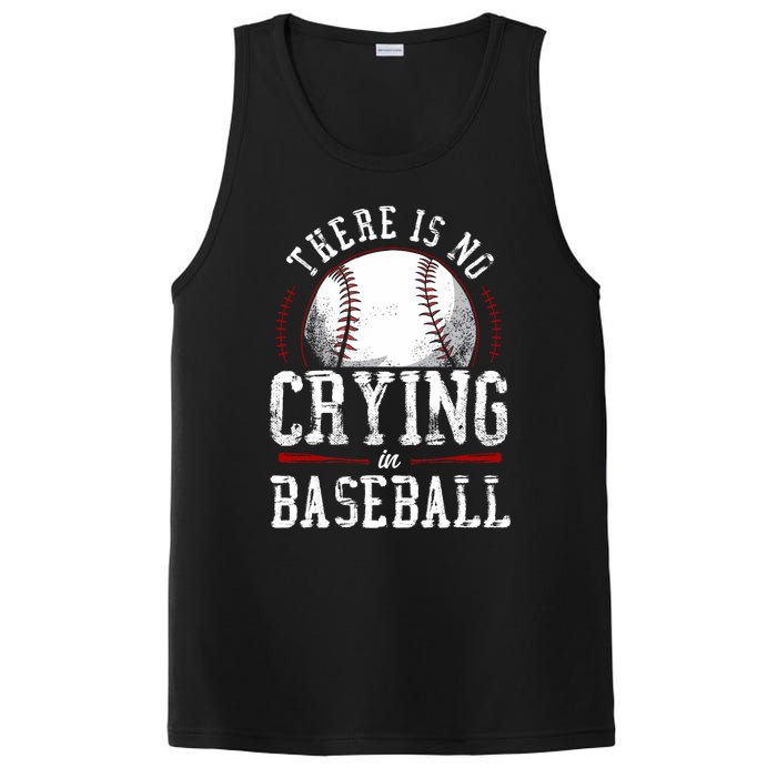 Baseball Fan Vintage There Is No Crying In Baseball PosiCharge Competitor Tank