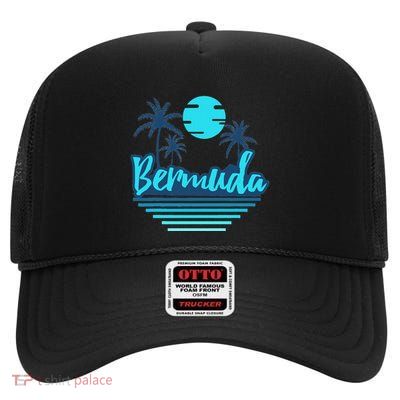 Bermuda Family Vacation Trip Travel High Crown Mesh Back Trucker Hat
