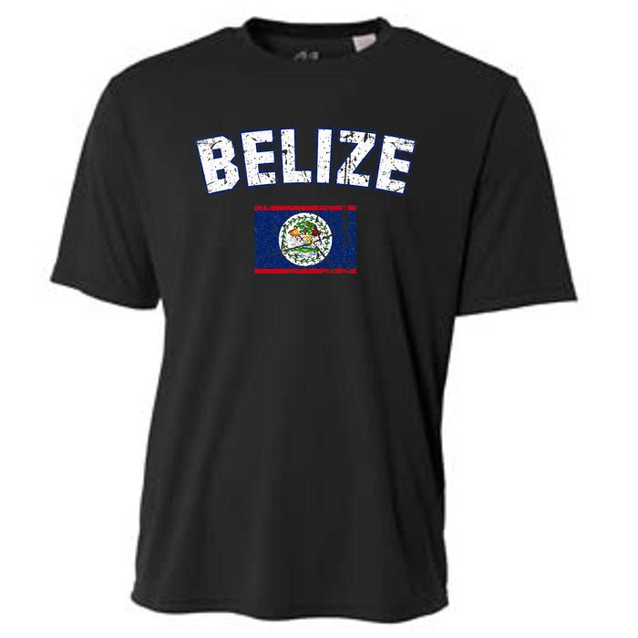 Belize Flag Vintage Belize Cooling Performance Crew T-Shirt