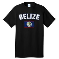 Belize Flag Vintage Belize Tall T-Shirt