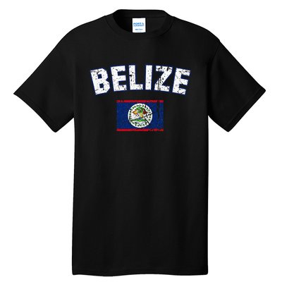 Belize Flag Vintage Belize Tall T-Shirt