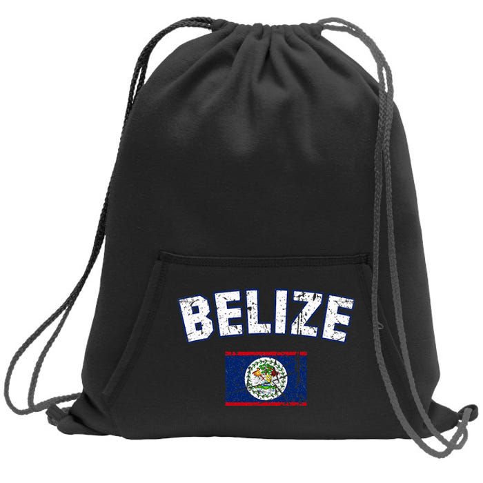 Belize Flag Vintage Belize Sweatshirt Cinch Pack Bag