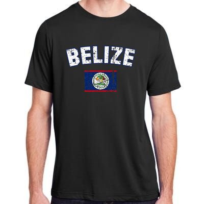 Belize Flag Vintage Belize Adult ChromaSoft Performance T-Shirt