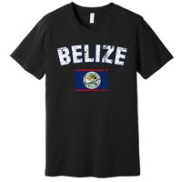 Belize Flag Vintage Belize Premium T-Shirt