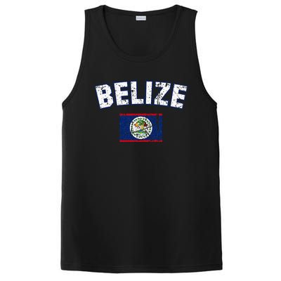 Belize Flag Vintage Belize PosiCharge Competitor Tank