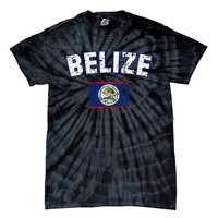 Belize Flag Vintage Belize Tie-Dye T-Shirt