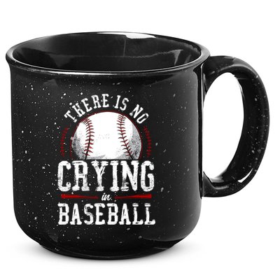 Baseball Fan Vintage There Is No Crying In Baseball 15oz Campfire Ceramic Mug