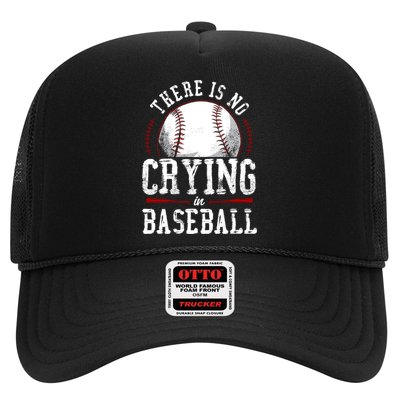 Baseball Fan Vintage There Is No Crying In Baseball Hat