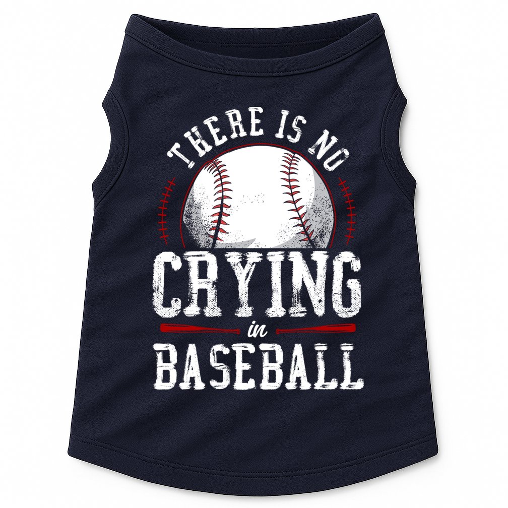 Baseball Fan Vintage There Is No Crying In Baseball Doggie Tank