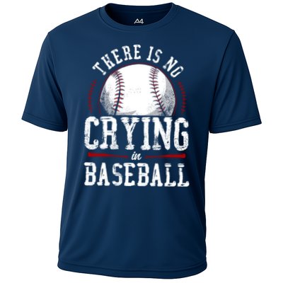 Baseball Fan Vintage There Is No Crying In Baseball Cooling Performance Crew T-Shirt