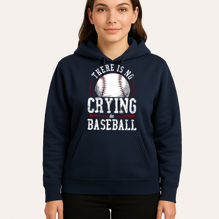 Baseball Fan Vintage There Is No Crying In Baseball Hoodie