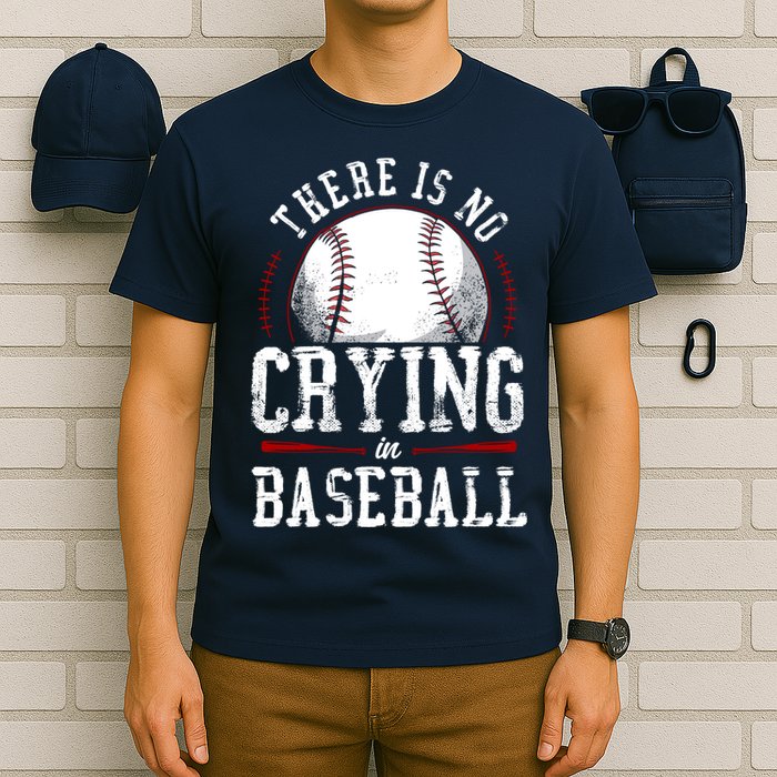 Baseball Fan Vintage There Is No Crying In Baseball T-Shirt