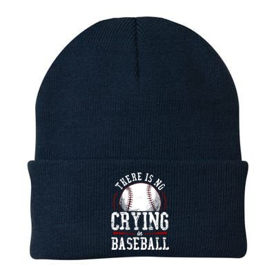 Baseball Fan Vintage There Is No Crying In Baseball Beanie