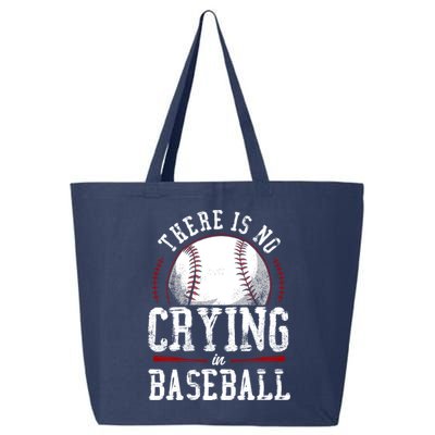 Baseball Fan Vintage There Is No Crying In Baseball 25L Jumbo Tote
