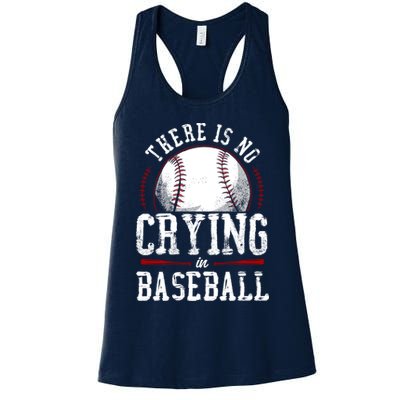 Baseball Fan Vintage There Is No Crying In Baseball Womens Tank Top
