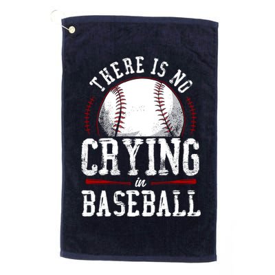 Baseball Fan Vintage There Is No Crying In Baseball Golf Towel