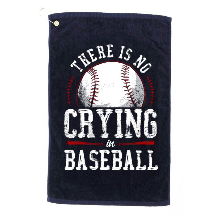 Baseball Fan Vintage There Is No Crying In Baseball Golf Towel