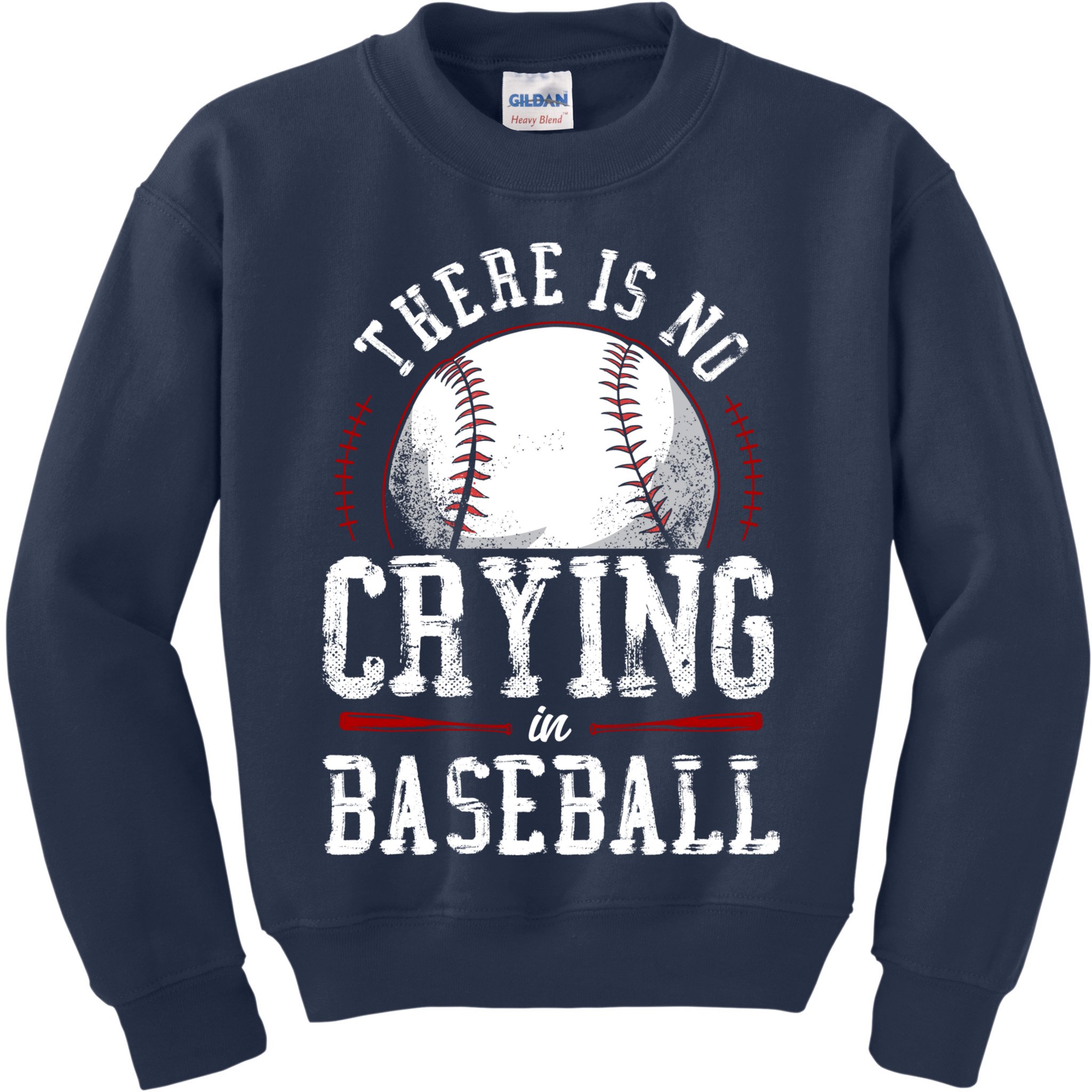 Baseball Fan Vintage There Is No Crying In Baseball Kids Sweatshirt