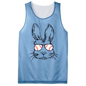 Bunny Face With Baseball Sunglasses Easter Day Gift Mesh Reversible Basketball Jersey Tank