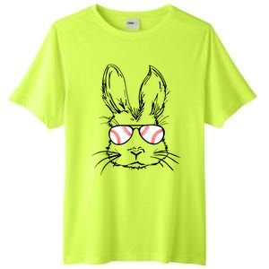 Bunny Face With Baseball Sunglasses Easter Day Gift Tall Fusion ChromaSoft Performance T-Shirt