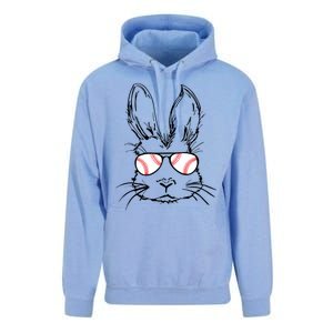 Bunny Face With Baseball Sunglasses Easter Day Gift Unisex Surf Hoodie