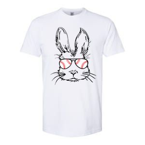 Bunny Face With Baseball Sunglasses Easter Day Gift Softstyle CVC T-Shirt