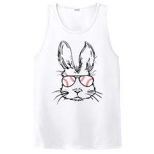 Bunny Face With Baseball Sunglasses Easter Day Gift PosiCharge Competitor Tank