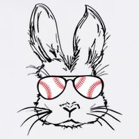 Bunny Face With Baseball Sunglasses Easter Day Gift Tank Top