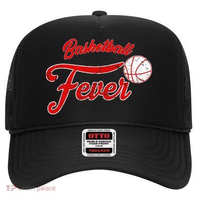 Basketball Fever Women Basketball High Crown Mesh Back Trucker Hat