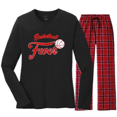 Basketball Fever Women Basketball Women's Long Sleeve Flannel Pajama Set 