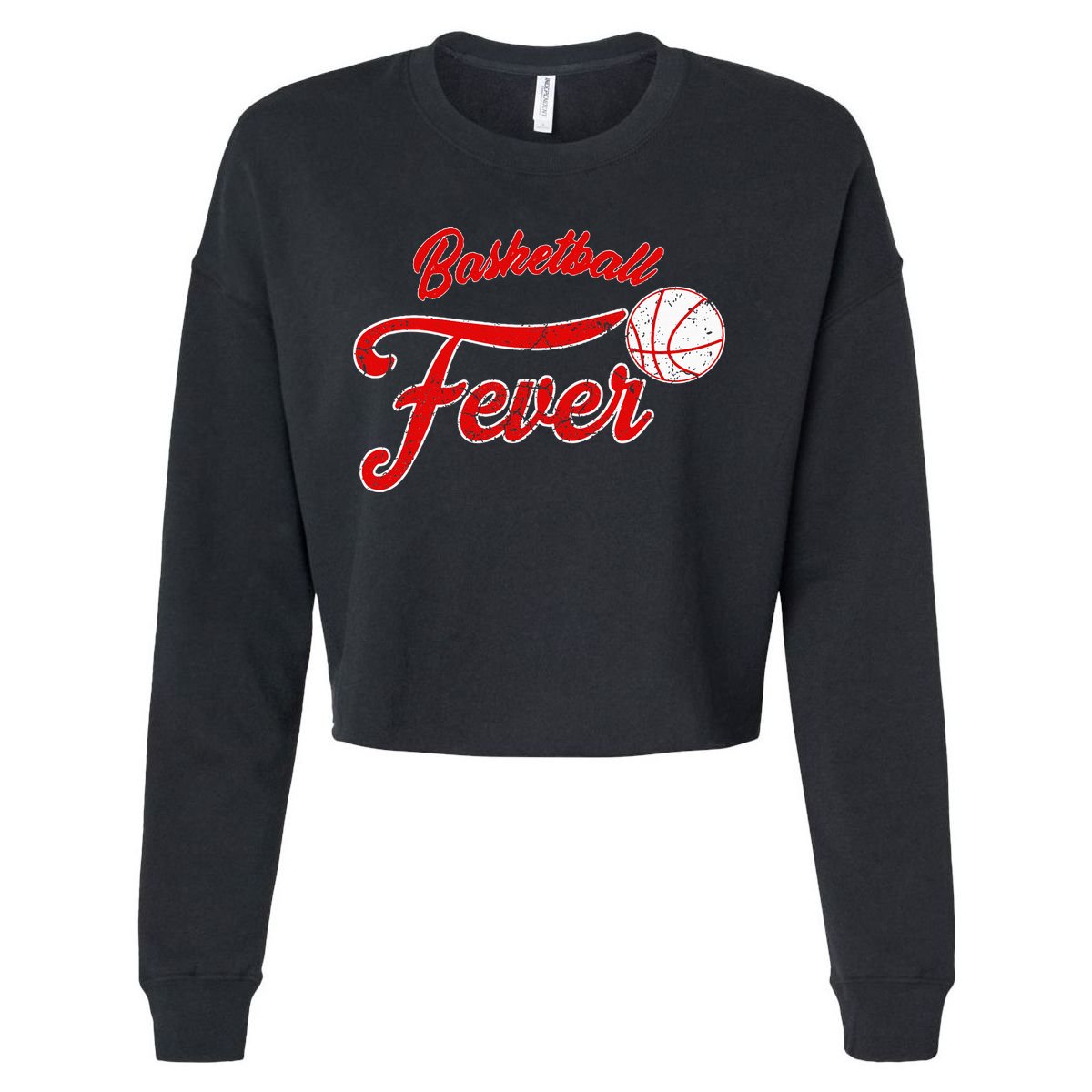 Basketball Fever Women Basketball Cropped Pullover Crew