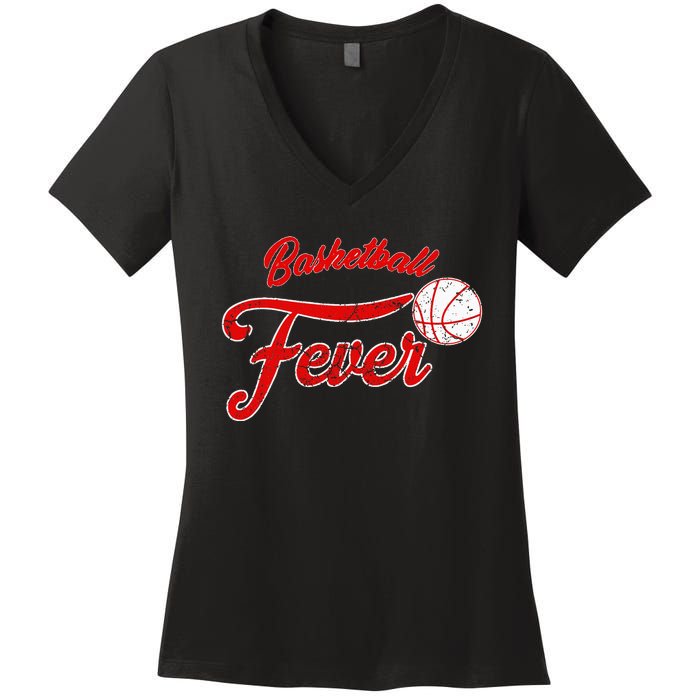 Basketball Fever Women Basketball Women's V-Neck T-Shirt