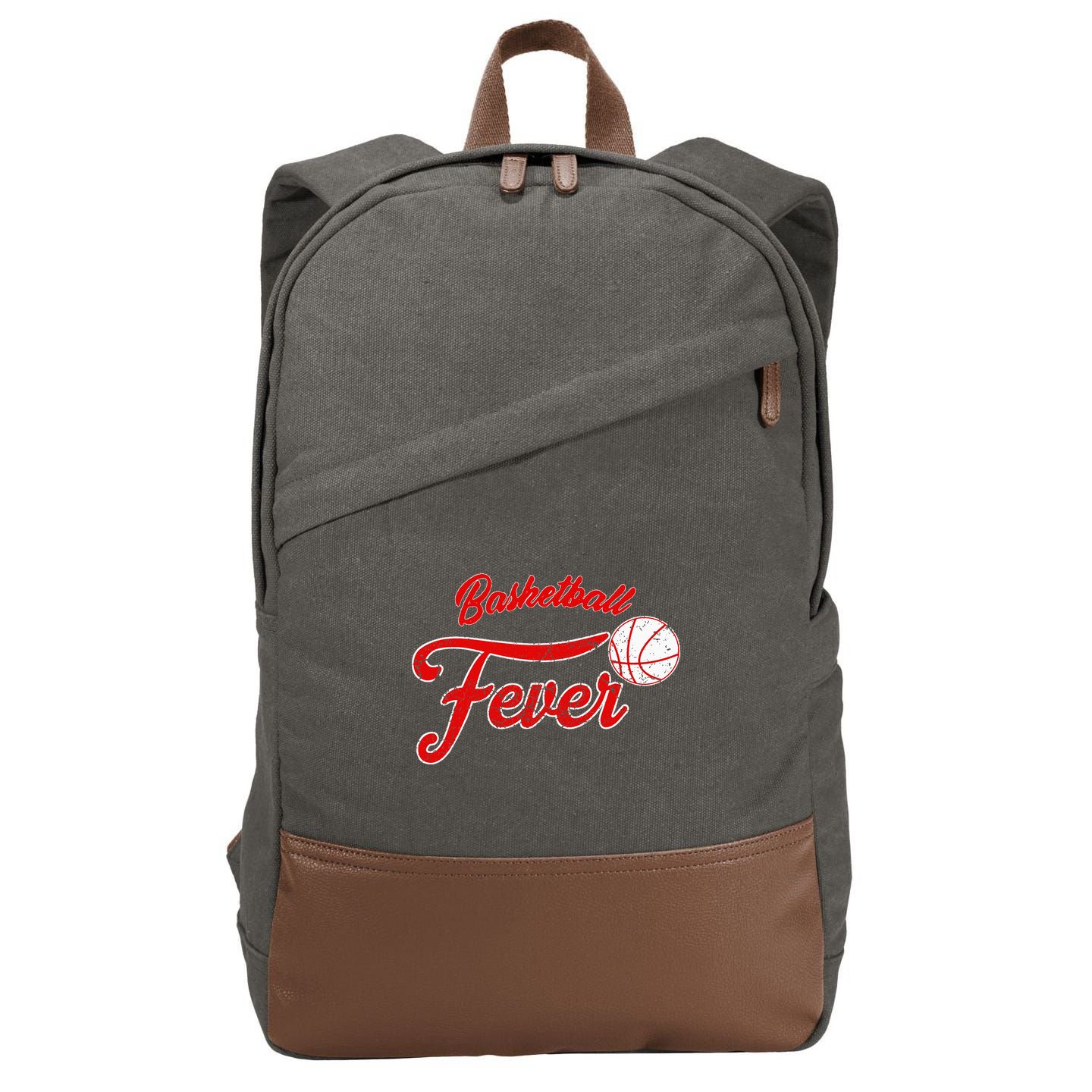 Basketball Fever Women Basketball Cotton Canvas Backpack