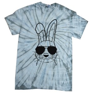 Bunny Face With Sunglasses Easter Day Tie-Dye T-Shirt