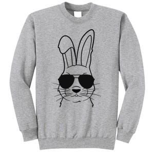 Bunny Face With Sunglasses Easter Day Tall Sweatshirt