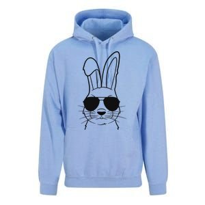 Bunny Face With Sunglasses Easter Day Unisex Surf Hoodie