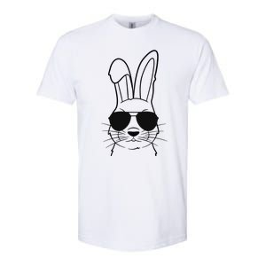 Bunny Face With Sunglasses Easter Day Softstyle CVC T-Shirt