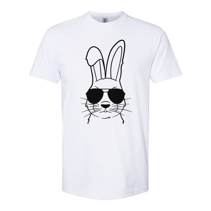 Bunny Face With Sunglasses Easter Day Softstyle CVC T-Shirt