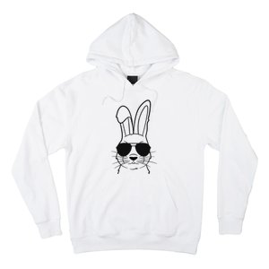 Bunny Face With Sunglasses Easter Day Hoodie