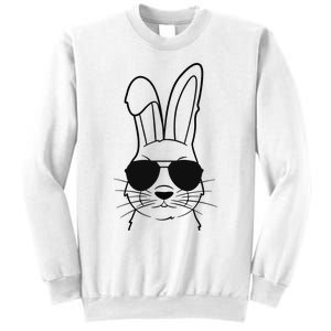 Bunny Face With Sunglasses Easter Day Sweatshirt