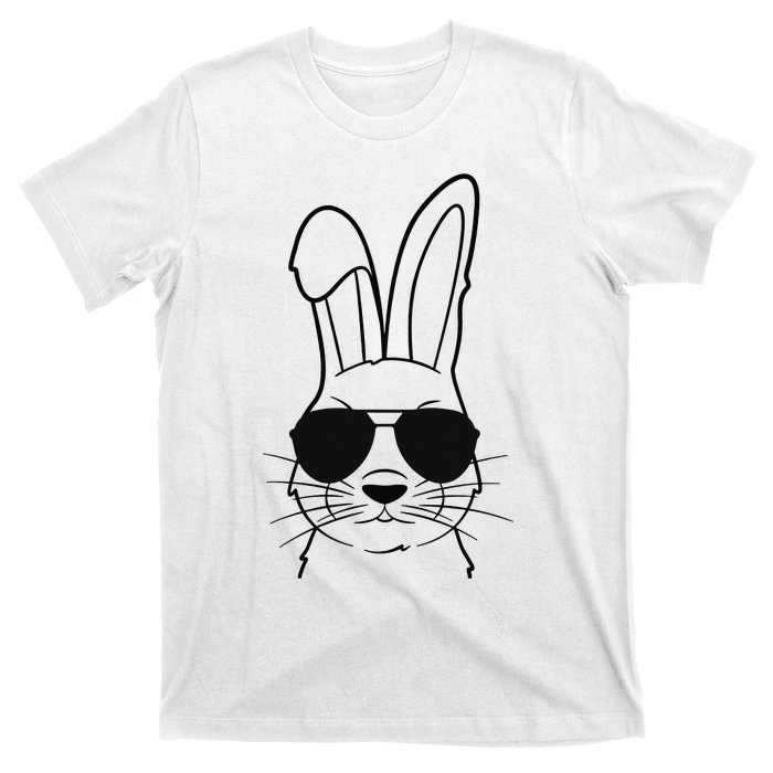 Bunny Face With Sunglasses Easter Day T-Shirt