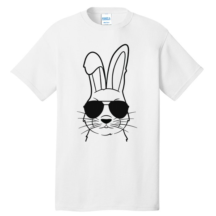 Bunny Face With Sunglasses Easter Day Tall T-Shirt