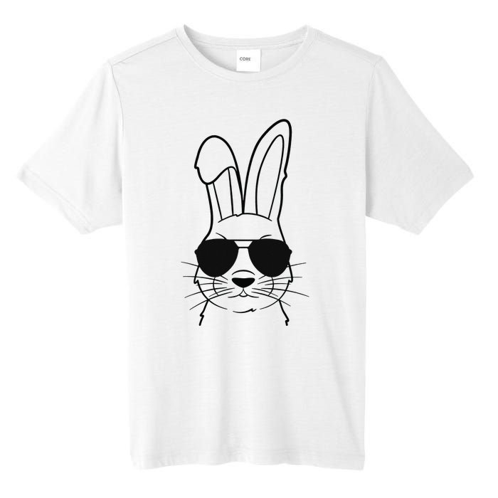 Bunny Face With Sunglasses Easter Day Tall Fusion ChromaSoft Performance T-Shirt