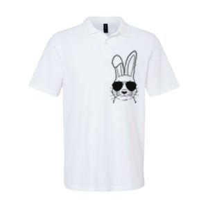 Bunny Face With Sunglasses Easter Day Softstyle Adult Sport Polo